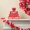 Glitzhome® 11.25"Lighted Valentine's Wooden Block Table Sign
